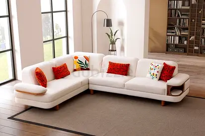 Modern White Sectional Sofa