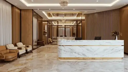 Professional Reception  Lobby Makeovers | Premium Office Fit-Out