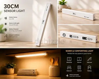 ✨ 30CM Motion Sensor Warm Light ✨