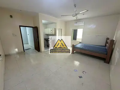 Spacious Studio for Rent with Separate Kitchen, Split AC and Prime Location Near Ajman Corniche in Al Nakheel 1