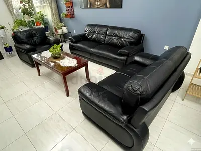 Black colour Leather Sofa3+2+1 Seater