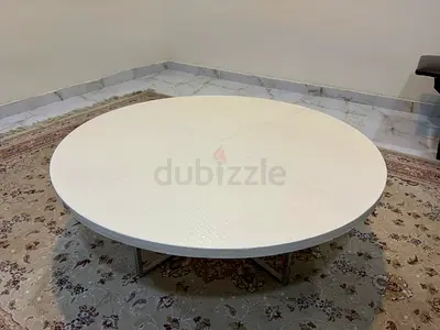 STUNNING FENDI CROCODILE / ALLIGATOR CREAM LEATHER PATINA COFFEE COCKTAIL TABLE