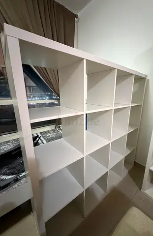 White 4x4 Cube Shelving Unit / Room Divider - Good Condition