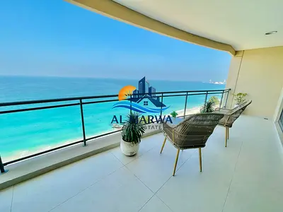 Fully Renovated 3BR + Maids Room || Direct Beach View || Chiller Free || Private Beach Access || Al