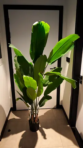 Artificial Banana Leaf Indoor Plant with Black Pot