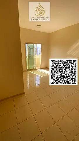 شقة غرفتين وصالة للإيجار بالراشدية 2 بعجمان بحمامين وبلكونة بجوار أبراج الفالكون والدفع 4 أو 6 دفعات بسعر ممتاز موقع ممتاز جدا بالخدمات مساحه جميله جد