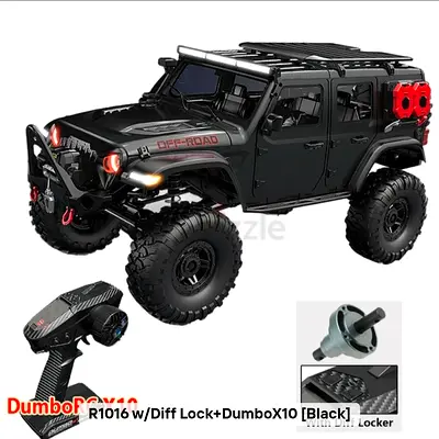 1:10 4WD Wilderness Rubicon RC Crawler Car 4X4 RTR with Lights Locking Diffs and Dumbo RC R1012-2