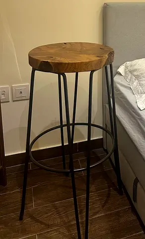Crate and barrel solid wood stool