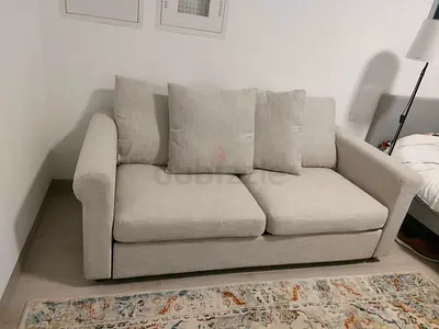 Ikea beige color Gronlid two seater sofabed