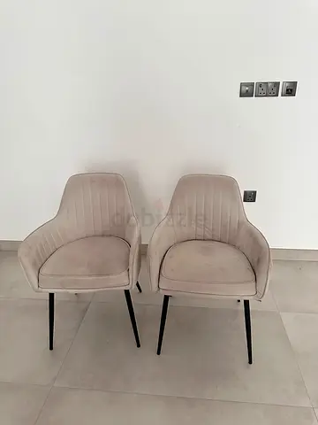 2 grey chairs