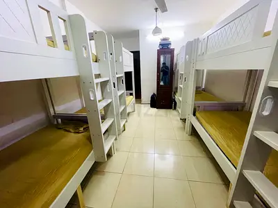 No commission- wooden bunker attached washroom and balcony
