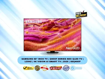 Samsung 98 Inch TV | QN90F Series Neo QLED TV | 120Hz | 4K Vision AI Smart TV | 2025 | 98QN90F