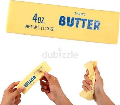 Squishy Faux Butter Bar Stress Toy - 4oz Realistic Play Prop