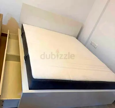 Ikea malam bed with ikea mattress king size 180 x200cm bed