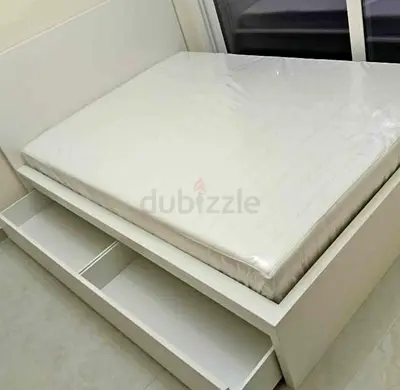Ikea malam bed with ikea mattress Queen size 160x200cm bed and
