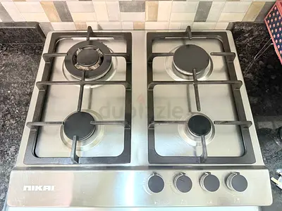 Nikai 4-Burner Stainless Steel Gas Hob - Good Working Condition