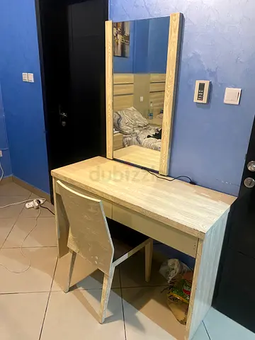 The chair and table are indoor