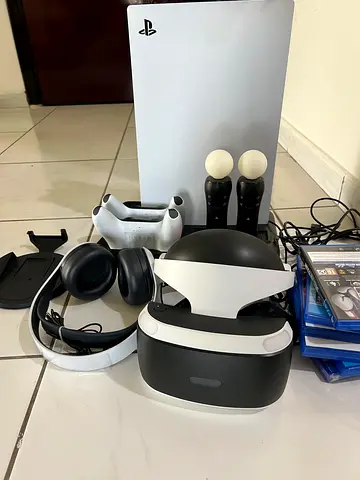 PlayStation 5 Console with DualSense Controllers, PS VR2 and Accessories - Good Condition