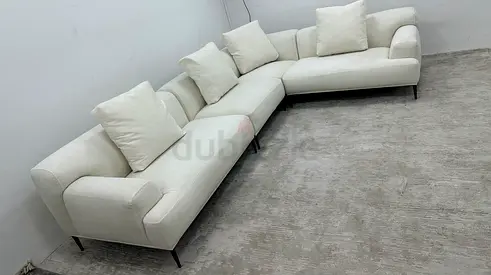Almost brand new the loom collection lshape sofa