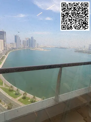 Direct panoramic lake view | 3-bedroom apartment in the heart of Al Majaz