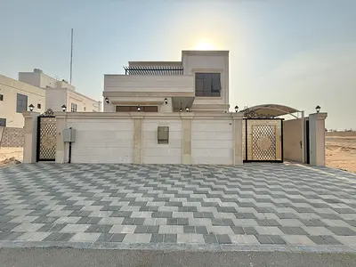 Villa for rent in Ajman Al Helio on the corner of two streets, beautiful location, payment facilities