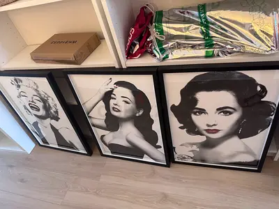 Framed Hollywood Icon Wall Art Set of 3
