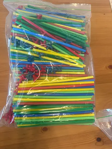 Colorful Straws and Connectors Building Set