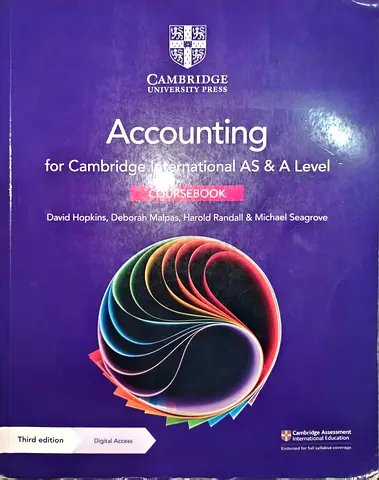 Cambridge International AS  A Level Accounting Coursebook with Digital Access (2 Years)