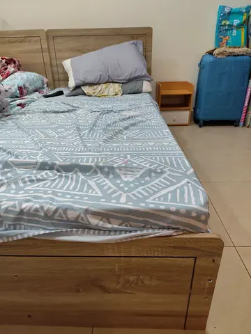 Wooden single Bed Frame with Headboard - Good Condition