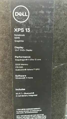 Dell XPS 13 (9345) - 13.4 FHD+ | 32GB RAM | 1TB SSD | Snapdragon X Elite