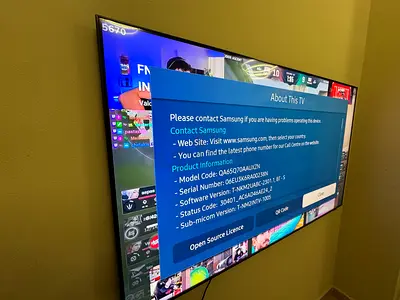 Samsung 65-inch Smart LED TV (Wall-mounted) - Good Working Condition