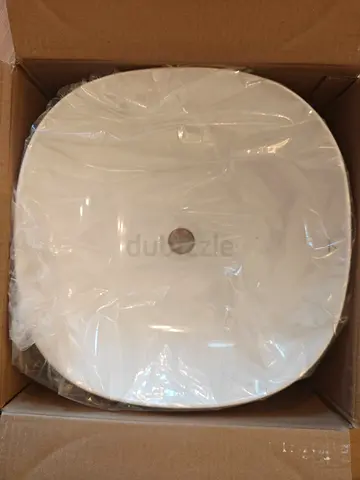 Jaguar white wash basin (420 x 420 x 150mm)New White Ceramic Above-Counter Basin  (Unused)