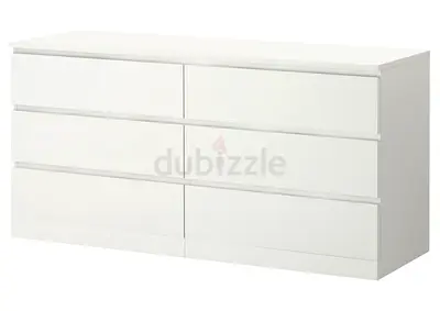 IKEA MALM Chest of 6 Drawers – White