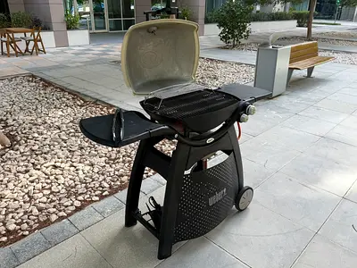 Weber Q3200 Gas BBQ Grill with Original Cover