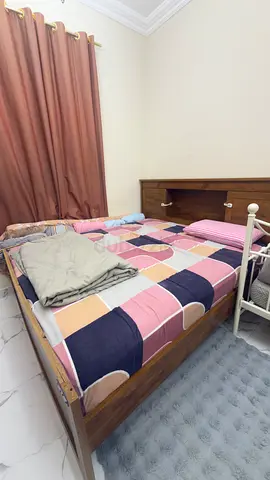 Wooden Bed Mattress and night stand