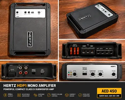 HERTZ HDP1 Mono Amplifier – Powerful Compact Class D Subwoofer Amp