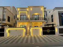 For sale in Al-Haliyo 2, a two-story villa with a terrace, 6 master bedrooms, a living room, a majli