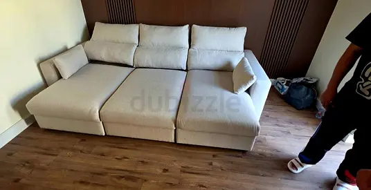 Perfect condition Ikea Eskilstuna L shape sofa bed with storage