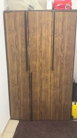 3-Door Wooden Wardrobe with Shelves and Hanging Rails 	L-1200 x W-530 x H-2000