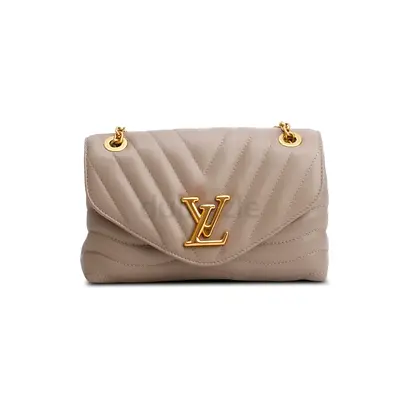 Authentic Louis Vuitton New Wave Chain Bag – Taupe Leather