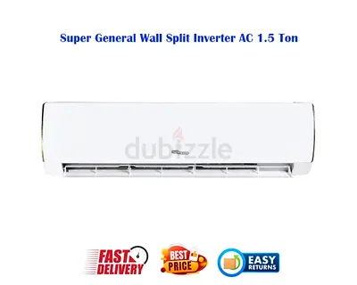 Super General 1.5 Ton Wall Split AC Inverter - SGS181 Model - Free Delivery - Warranty