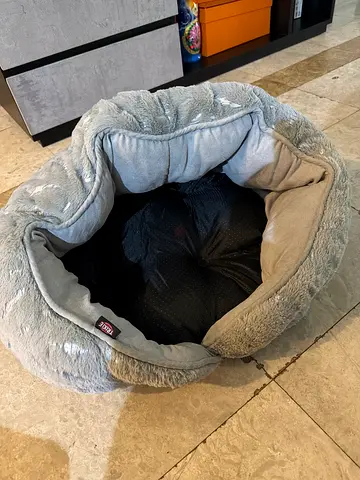 Trixie grey plush pet bed
