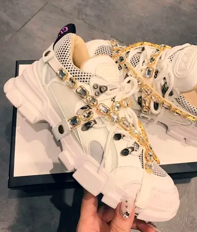 Gucci Sega Crystal snickers size 39.