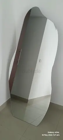 Full-Length Free-Standing Irregular Shaped Wall Mirror - Good Condition