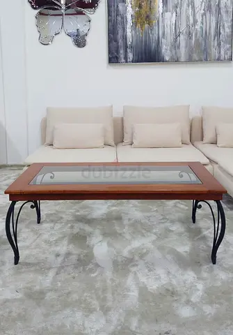 Wooden Coffee Table Top-Glass