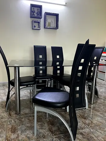 Glass Top Dining Table