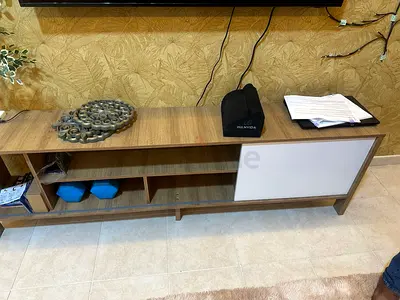 Wooden TV Cabinet / Entertainment Unit with Sliding Door - Light Oak