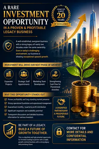 A Rare Investment Opportunity in a Proven  Profitable Legacy Business