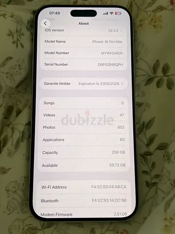 iPhone 16 Pro Max 256GB - excellent Condition, with box and warranty