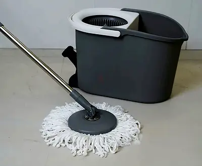 360° Spin Mop  Bucket Set -(Grey/White)